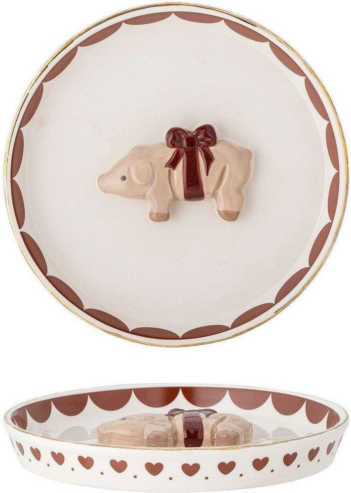 [product_category]-Bloomingville Jolly Plate, Red, Stoneware-Bloomingville-5711173310661-82058347-BLO-1