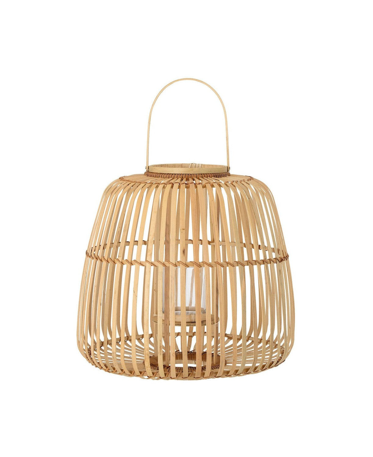 Bloomingville Lalla Lantern w/szkło, natura, bambus