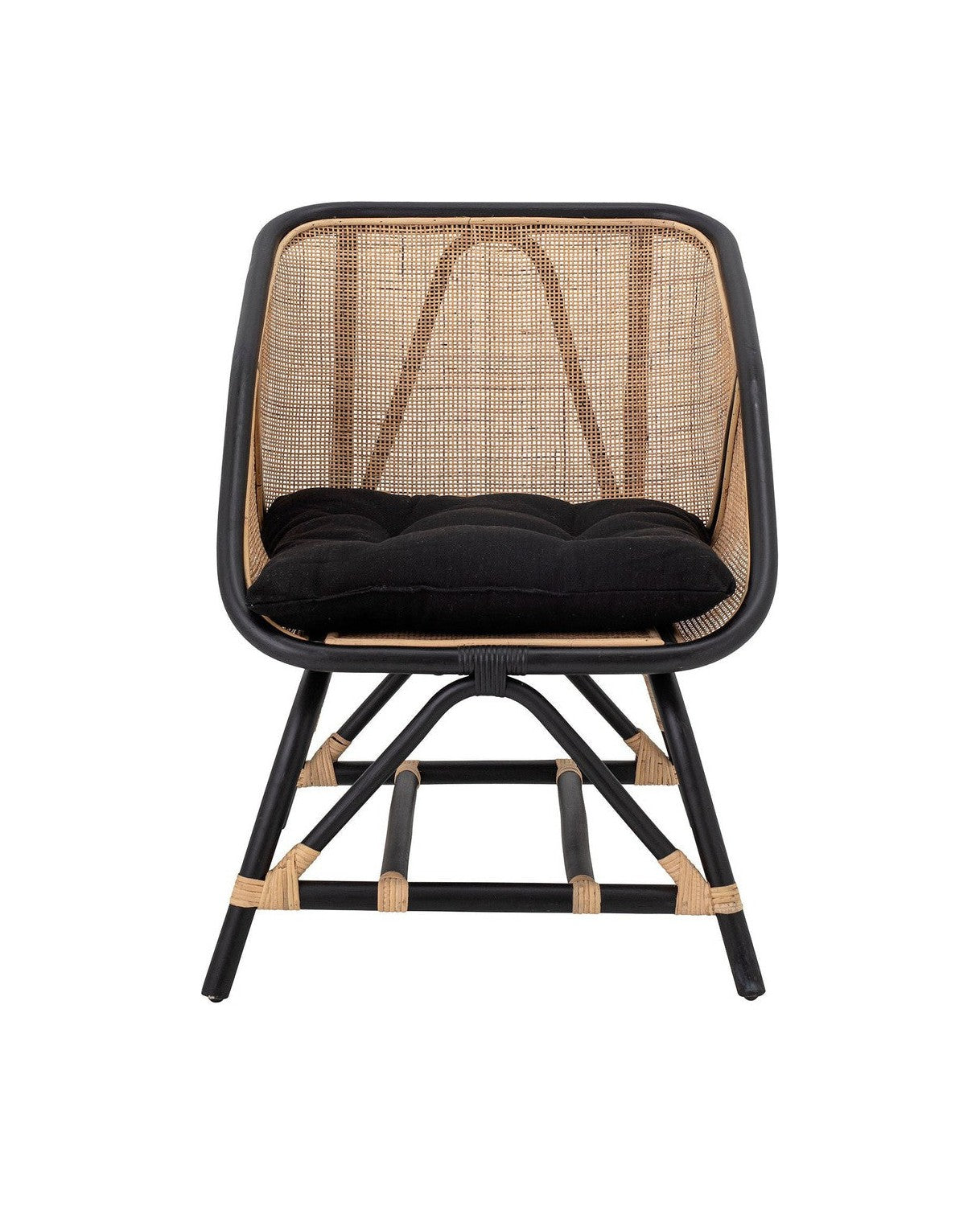 Bloomingville Loue Lounge Faun, Czarny, Rattan