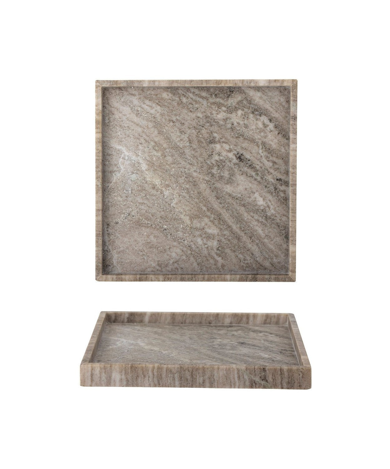 Bloomingville Majsa Tray, Brown, Marble