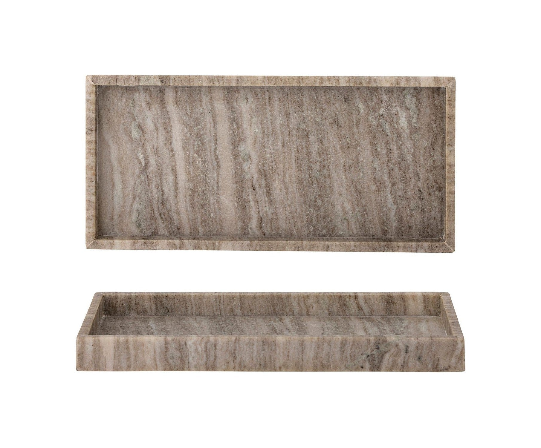 Bloomingville Majsa Tray, Brown, Marble