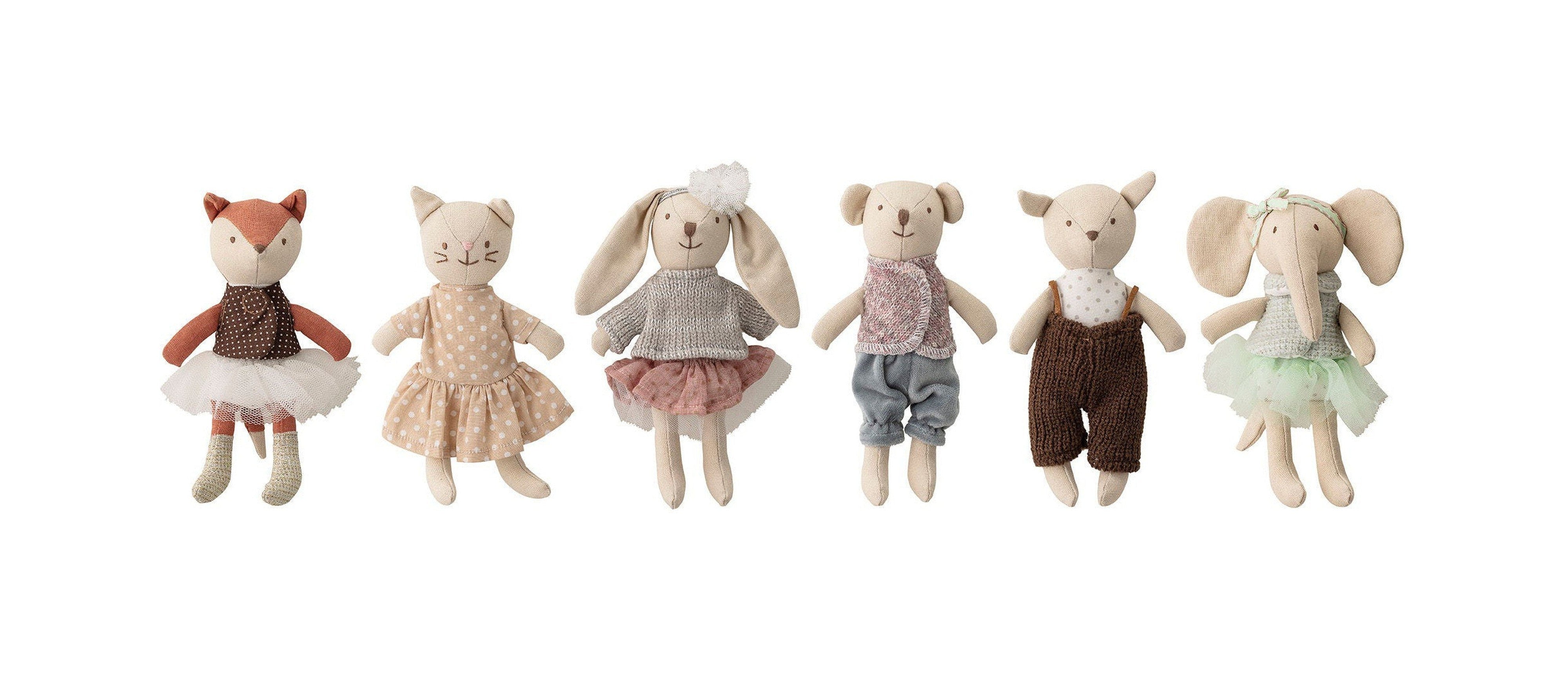 Bloomingville Mini Animal Friends Doll, Rose, Botton