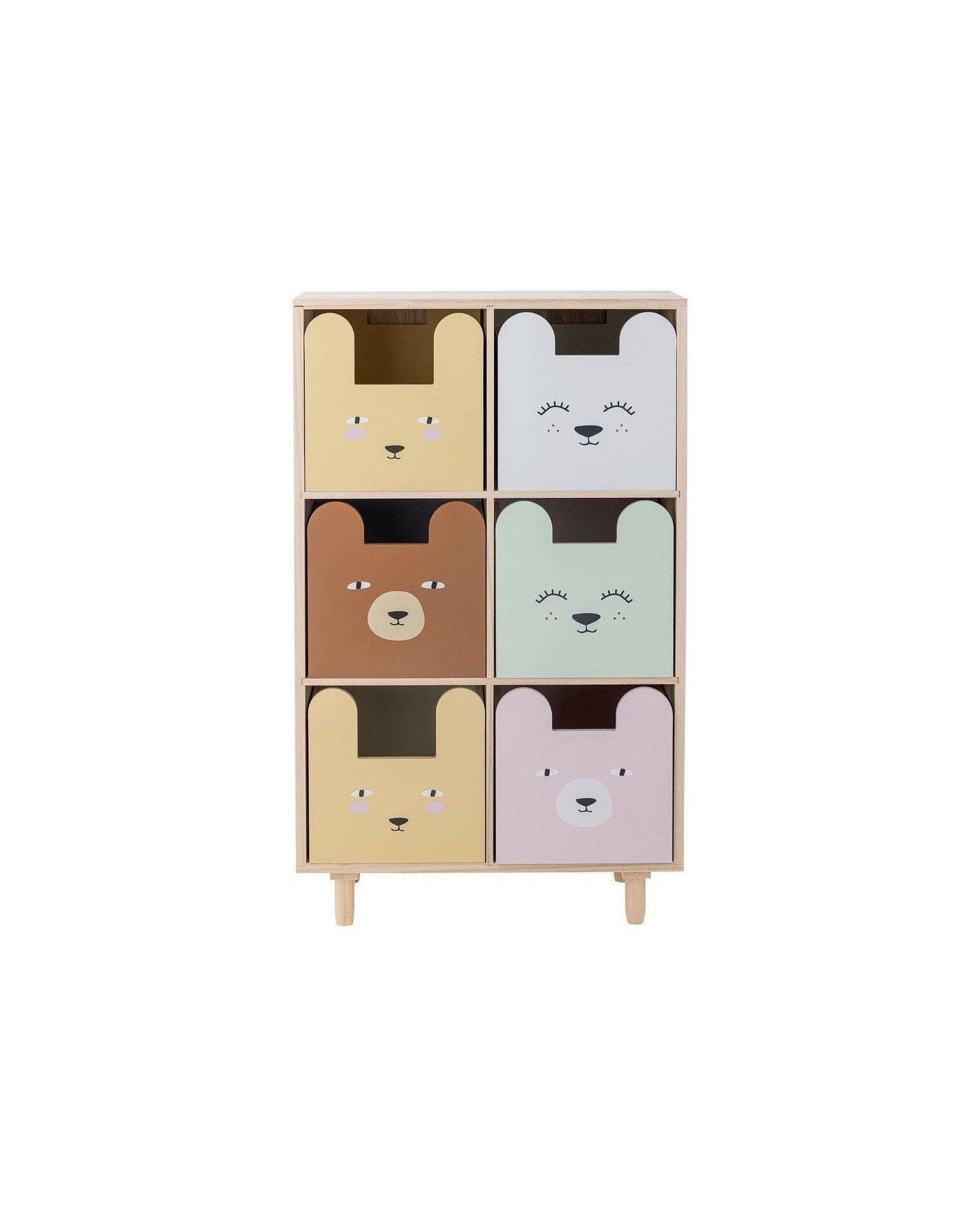 [product_category]-Bloomingville MINI Calle Bookcase w/Drawers, Nature, Paulownia-Bloomingville MINI-5711173332694-82062343-BLO-1