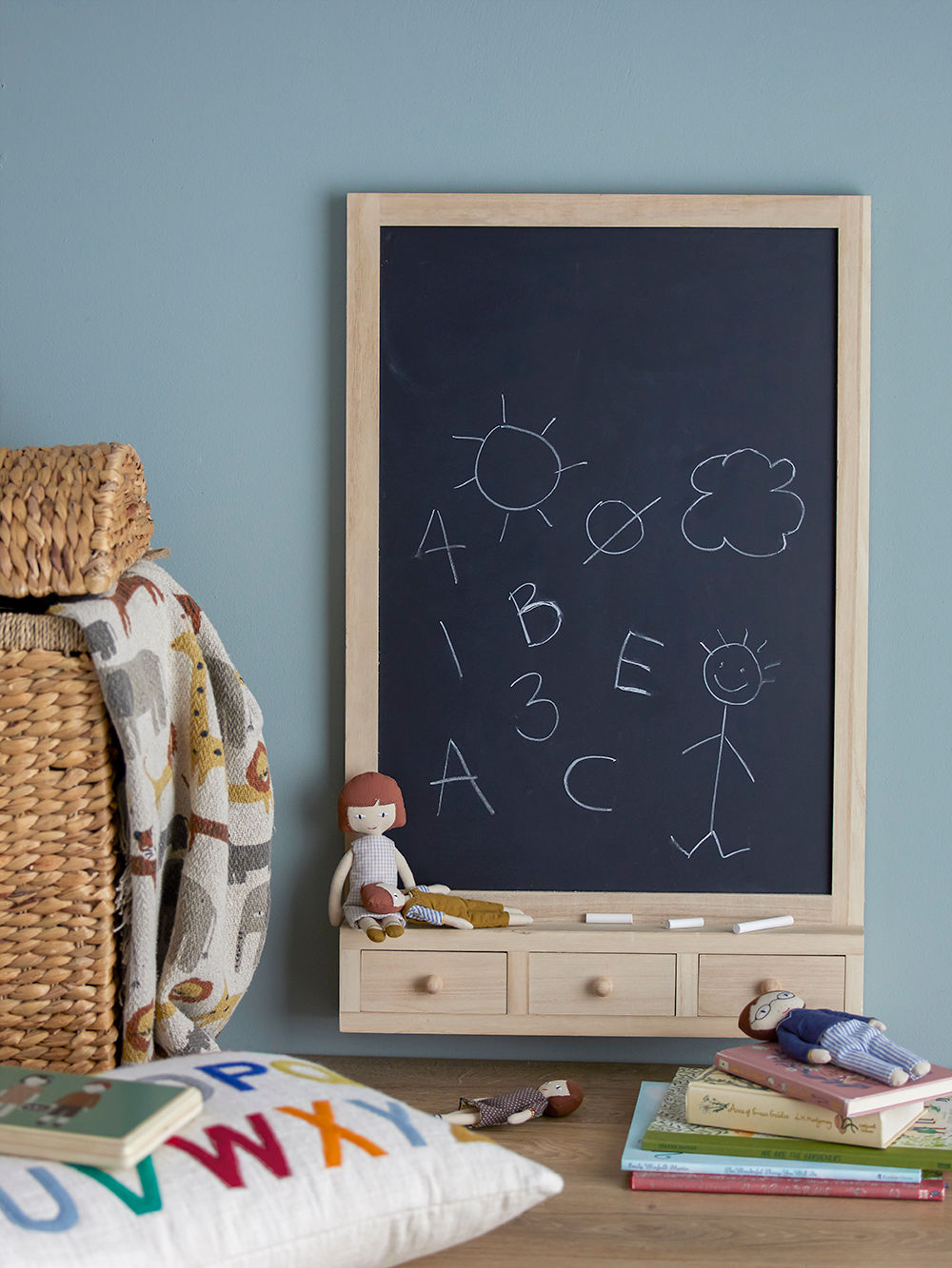 [product_category]-Bloomingville MINI Higma Blackboard, Black, Paulownia-Bloomingville MINI-5711173239962-82046527-BLO-6