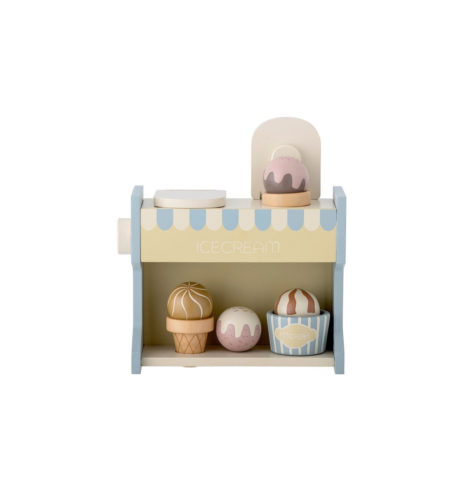 Bloomingville MINI Vallie Toy Ice Cream Stand, Blue, FSC®100%, Lotus