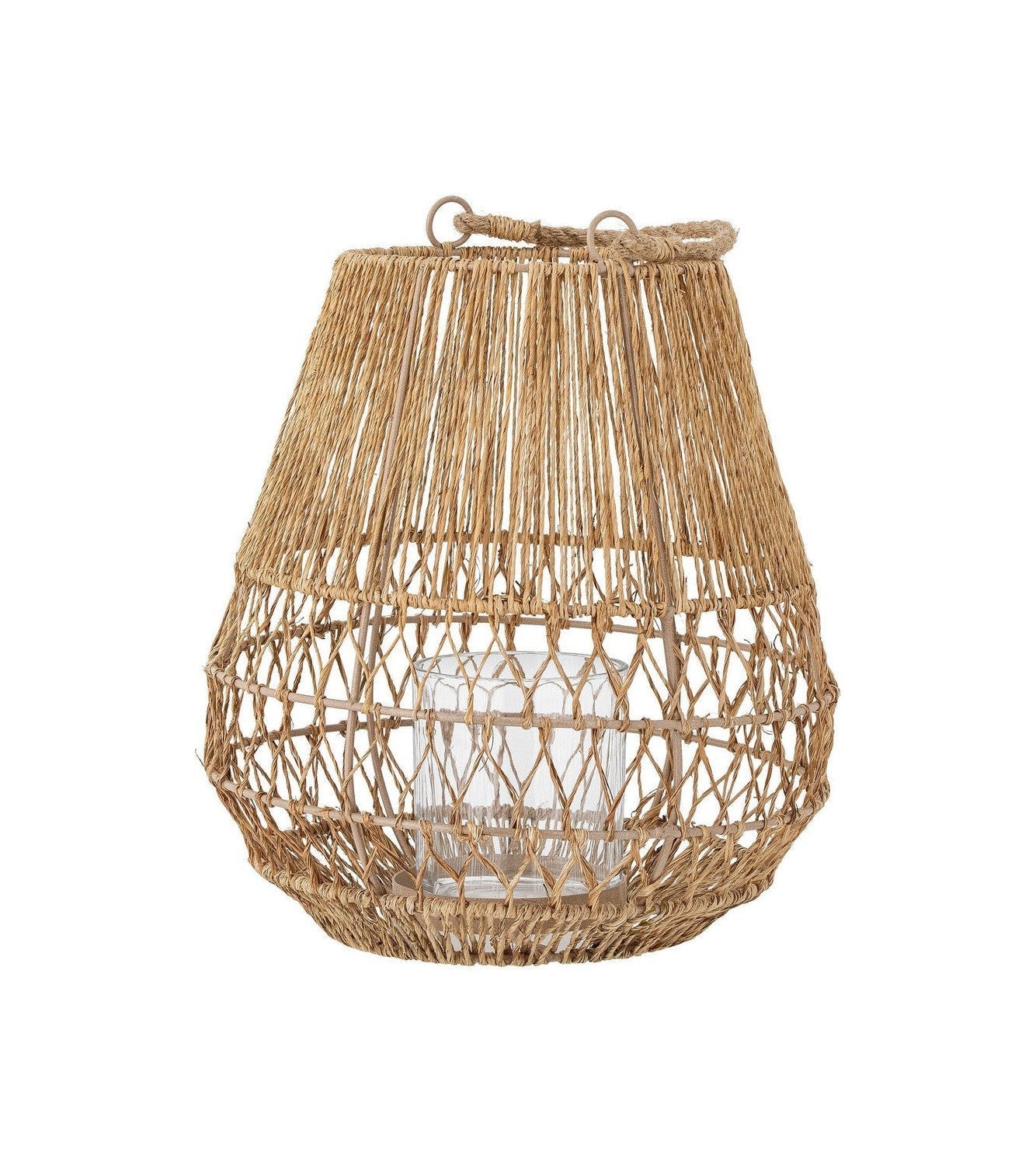 Bloomingville Ramona Lantern w/Glass, Nature, Jute