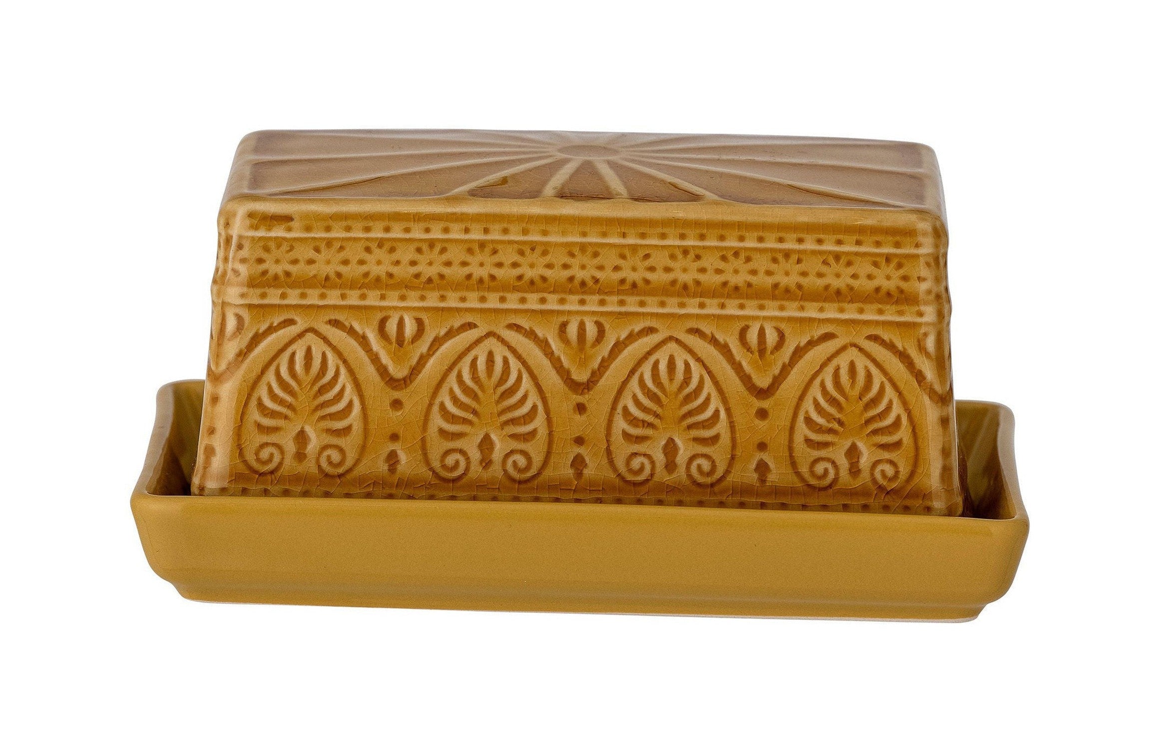 Bloomingville Rani Butter Box, Yellow, Stoneware