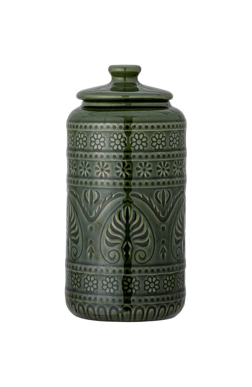 Bloomingville Rani Jar w/pokrywka, zielony, kamionka