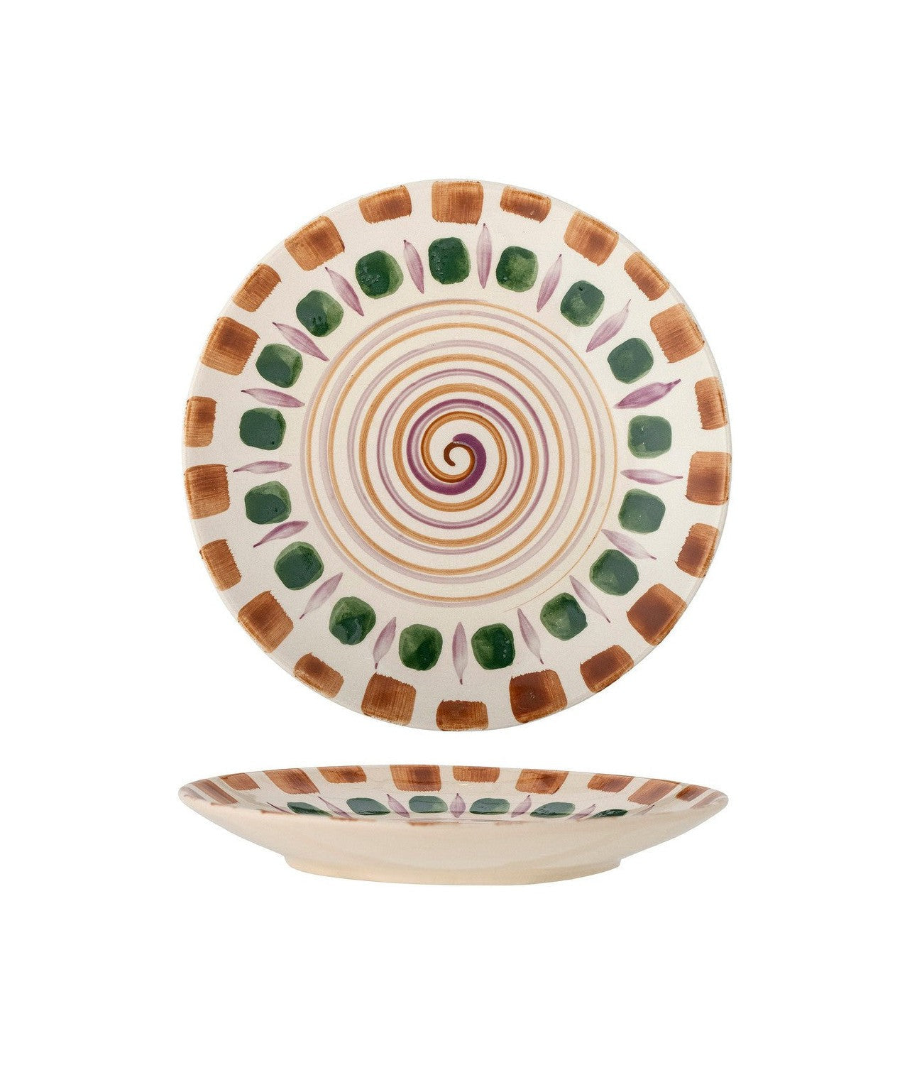 Bloomingville Shama Plate, zielony, kamionka