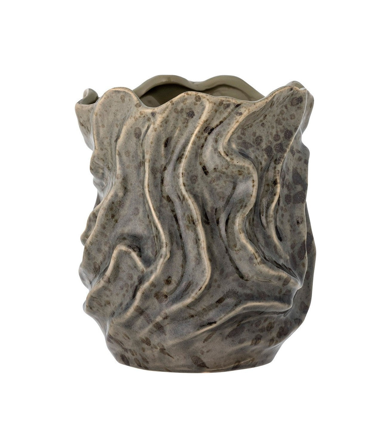 Bloomingville Soumia Deco Vase, Grey, Stoneware