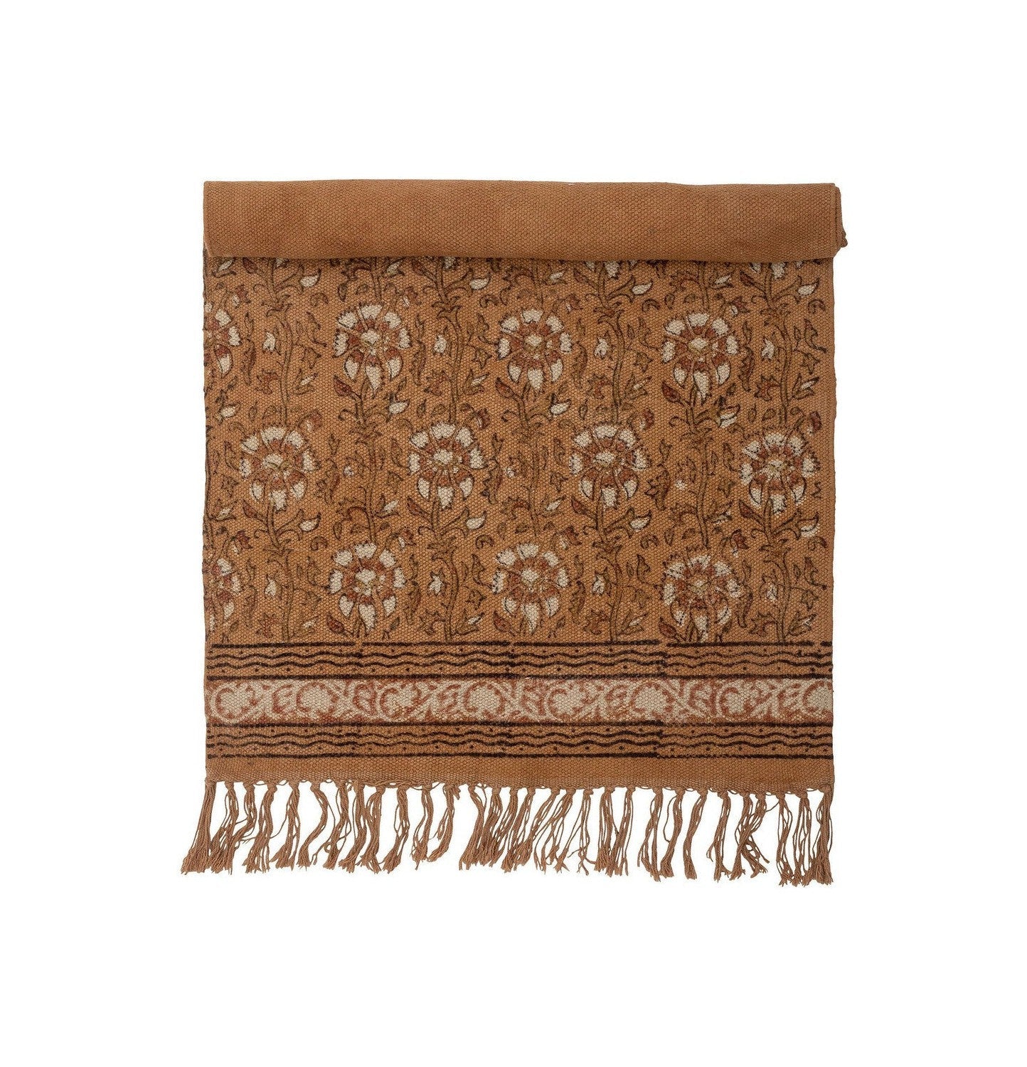 Bloomingville Tonje dywan, brązowy, bawełniany