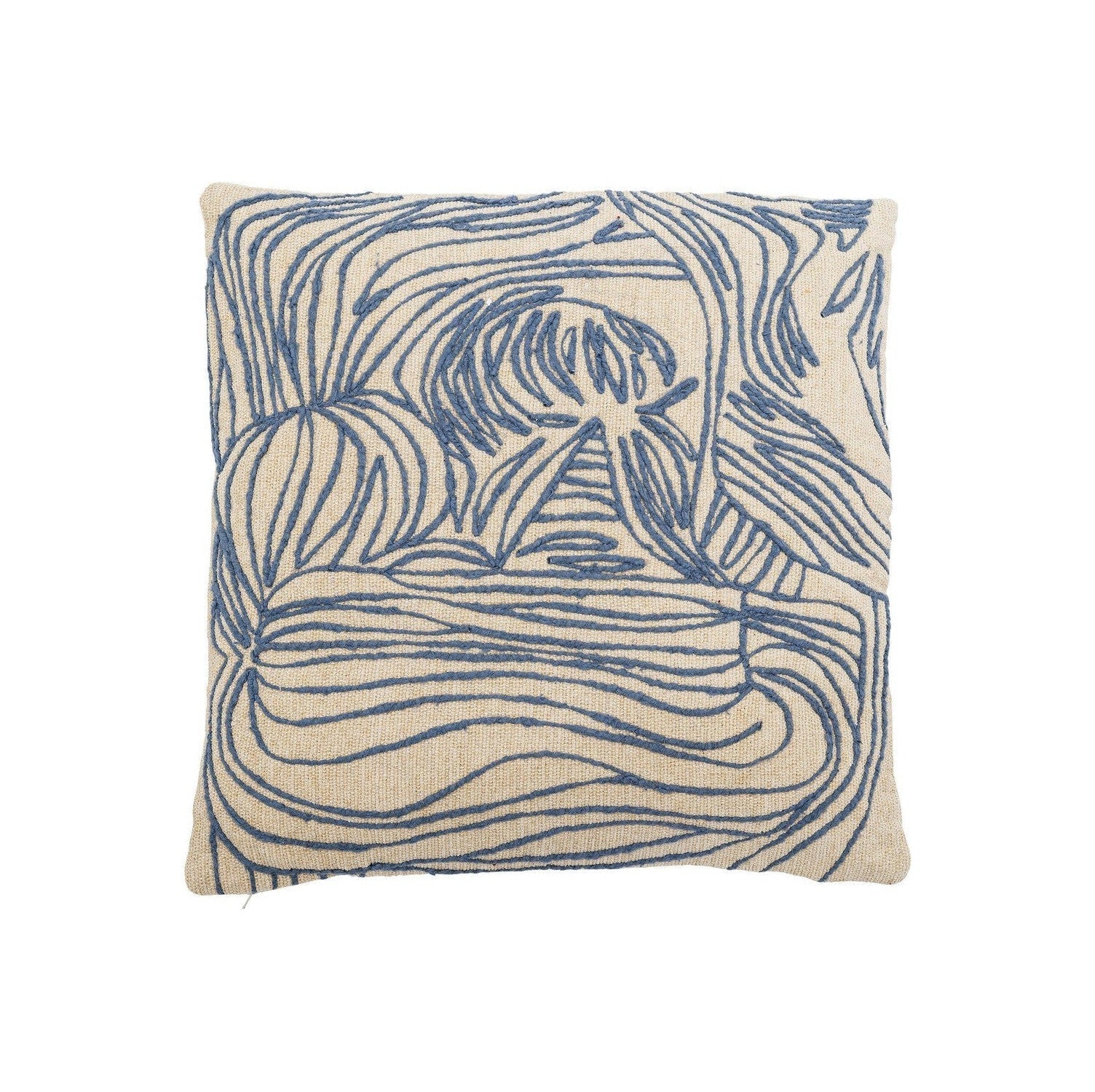 Bloomingville Volla Cushion, Blue, Cotton