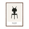  Ant Design Icon Poster Frame Made Of Dark Wood 30 X40 Cm Grey