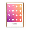  Design Icon Poster Frame Made Of Light Wood 50x70 Cm Colour