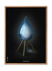  Drop Classic Poster Frame Made Of Light Wood 50x70 Cm Black Background