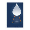  Drop Classic Poster Without Frame A5 Dark Blue Background