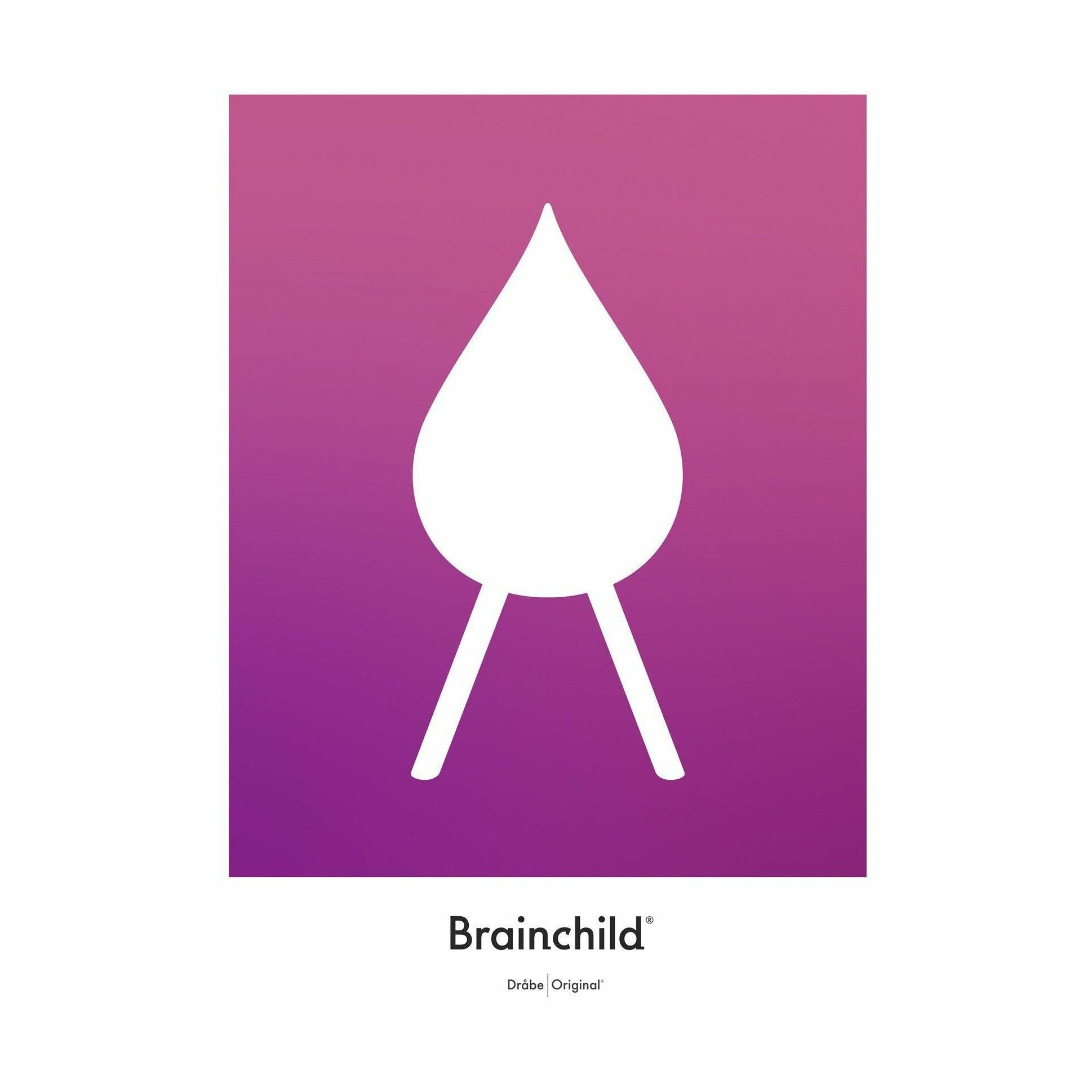 [product_category]-Brainchild Drop Design Icon Poster Without Frame 50 X70 Cm, Purple-Brainchild-IF-51003-BRA-1