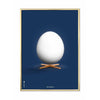  Egg Classic Poster Brass Frame 50x70 Cm Dark Blue Background