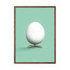  Egg Classic Poster Frame Made Of Dark Wood 30x40 Cm Mint Green Background