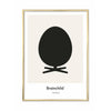  Egg Design Icon Poster Brass Frame A5 Grey