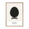  Egg Design Icon Poster Frame Made Of Light Wood 70 X100 Cm Grey