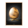  Egg Figures Poster Frame Made Of Light Wood 30x40 Cm Black