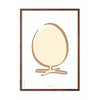  Egg Line Poster Dark Wood Frame A5 White Background