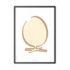  Egg Line Poster Frame In Black Lacquered Wood 50x70 Cm White Background