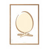  Egg Line Poster Frame In Light Wood 30x40 Cm White Background