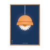  Flowerpot Classic Poster Frame Made Of Light Wood 30x40 Cm Dark Blue Background