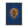  Pine Cone Classic Poster Brass Frame 30x40 Cm Dark Blue Background