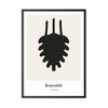  Pine Cone Design Icon Poster Frame Made Of Black Lacquered Wood 50x70 Cm Grey