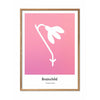  Snowdrop Design Icon Poster Frame Made Of Light Wood 30x40 Cm Pink