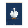 Pomysły Swan Classic plakat mosiężna rama 50x70 cm ciemnoniebieskie tło