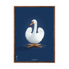 Pomysły Swan Classic Plakat ciemne drewniane rama 30x40 cm ciemnoniebieskie tło