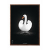 Pomysły Swan Classic Plakat rama wykonana z ciemnego drewna 30x40 cm białe/białe tło