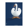  Swan Classic Poster Without Frame 30x40 Cm Dark Blue Background