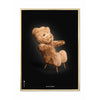 Pomysny plakat Teddy Bear Classic mosiężna rama 50x70 cm czarne tło