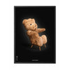 Pomysny plakat Teddy Bear rama w czarnym lakierowanym drewnie 30x40 cm czarne tło