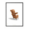  Teddy Bear Classic Poster Frame In Black Lacquered Wood A5 White Background