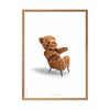  Teddy Bear Classic Poster Frame Made Of Light Wood 30x40 Cm White Background