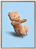  Teddy Bear Classic Poster Frame Made Of Light Wood Ramme 30x40 Cm Light Blue Background