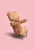  Teddy Bear Classic Poster Without Frame 50x70 Cm Pink Background