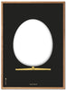 Brainchild The Egg Design Szkicu Plakat Ramka Wykonana Z Lekkiego Drewna 50x70 Cm, Czarny Tło