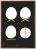 Brainchild The Egg Design Sketches Poster Frame Made Of Dark Wood 70x100 Cm, Black Background