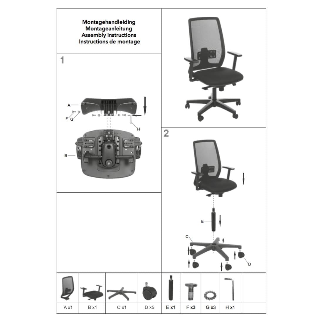 Ergonomiczne krzesło biurowe 400 MESH (N) EN 1335