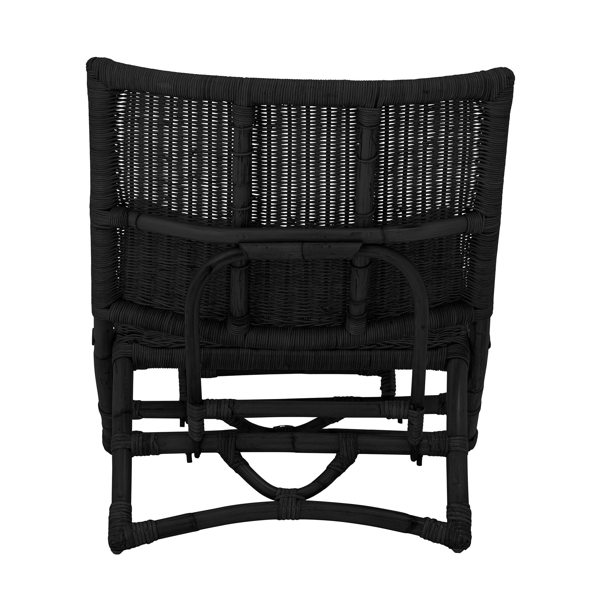 Bloomingville Baz Lounge krzesło, czarny, rattan