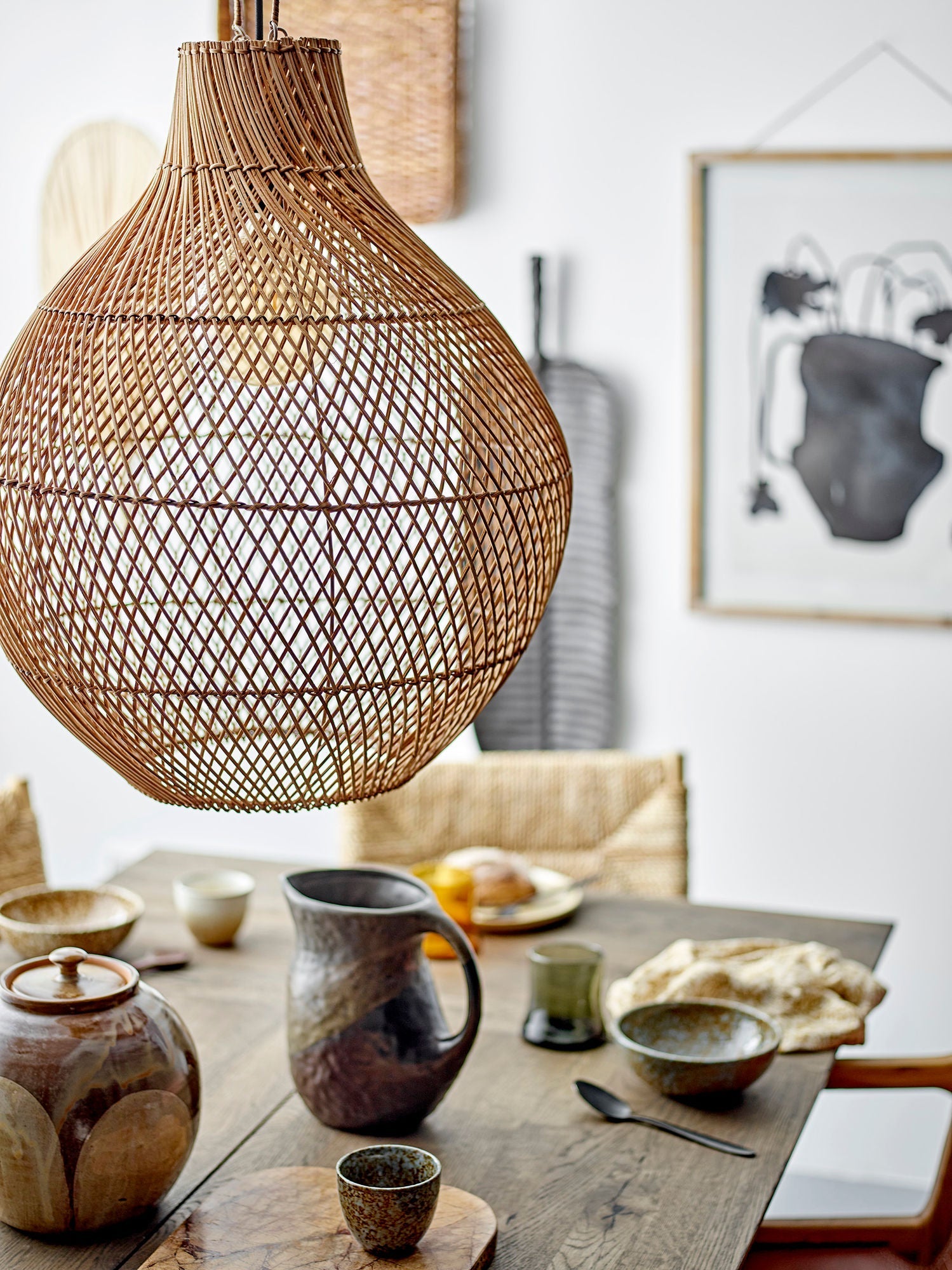 Bloomingville Canela Lamp, Nature, Rattan