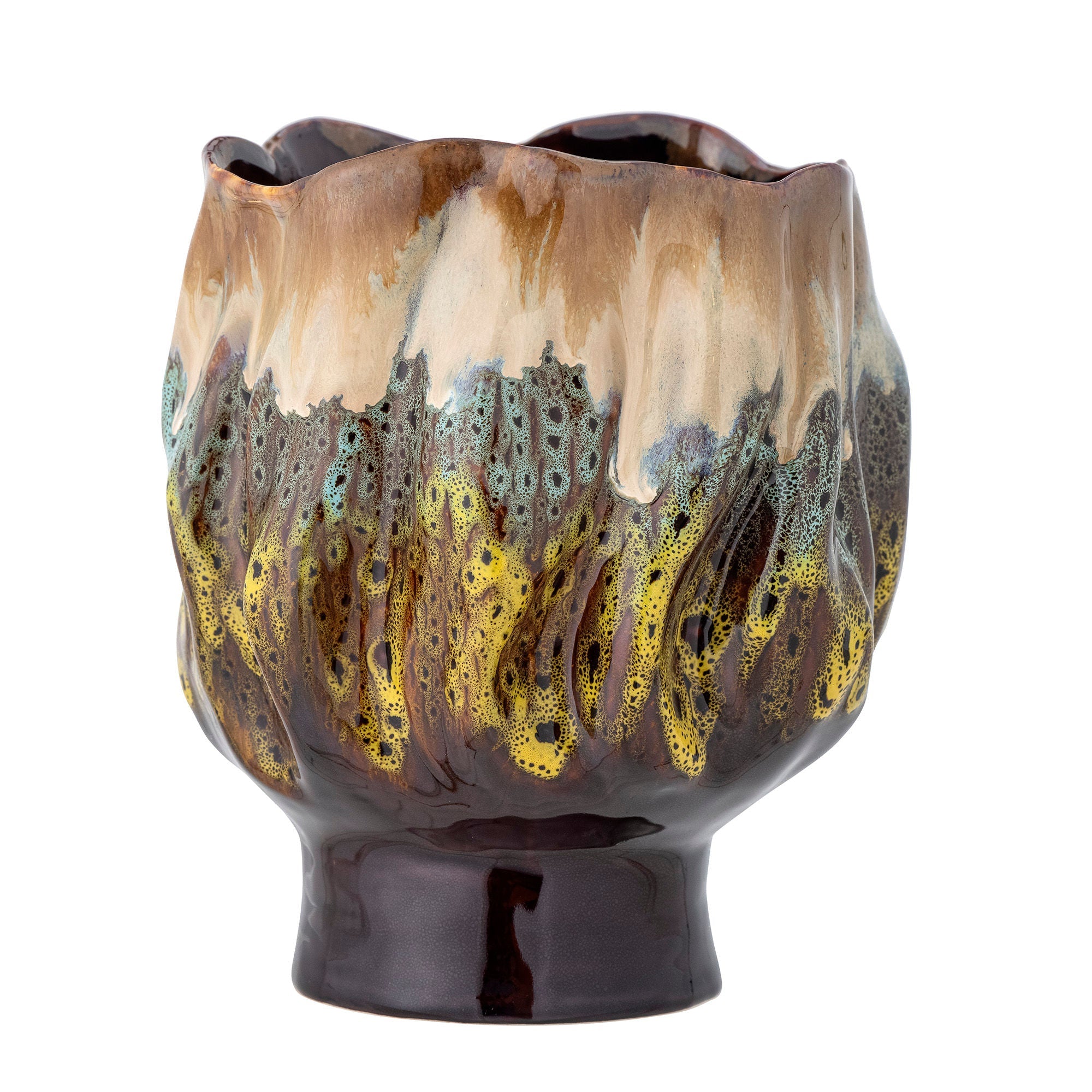 Kreatywna kolekcja Mahnoor Flowerpot, Brown, Stoneware