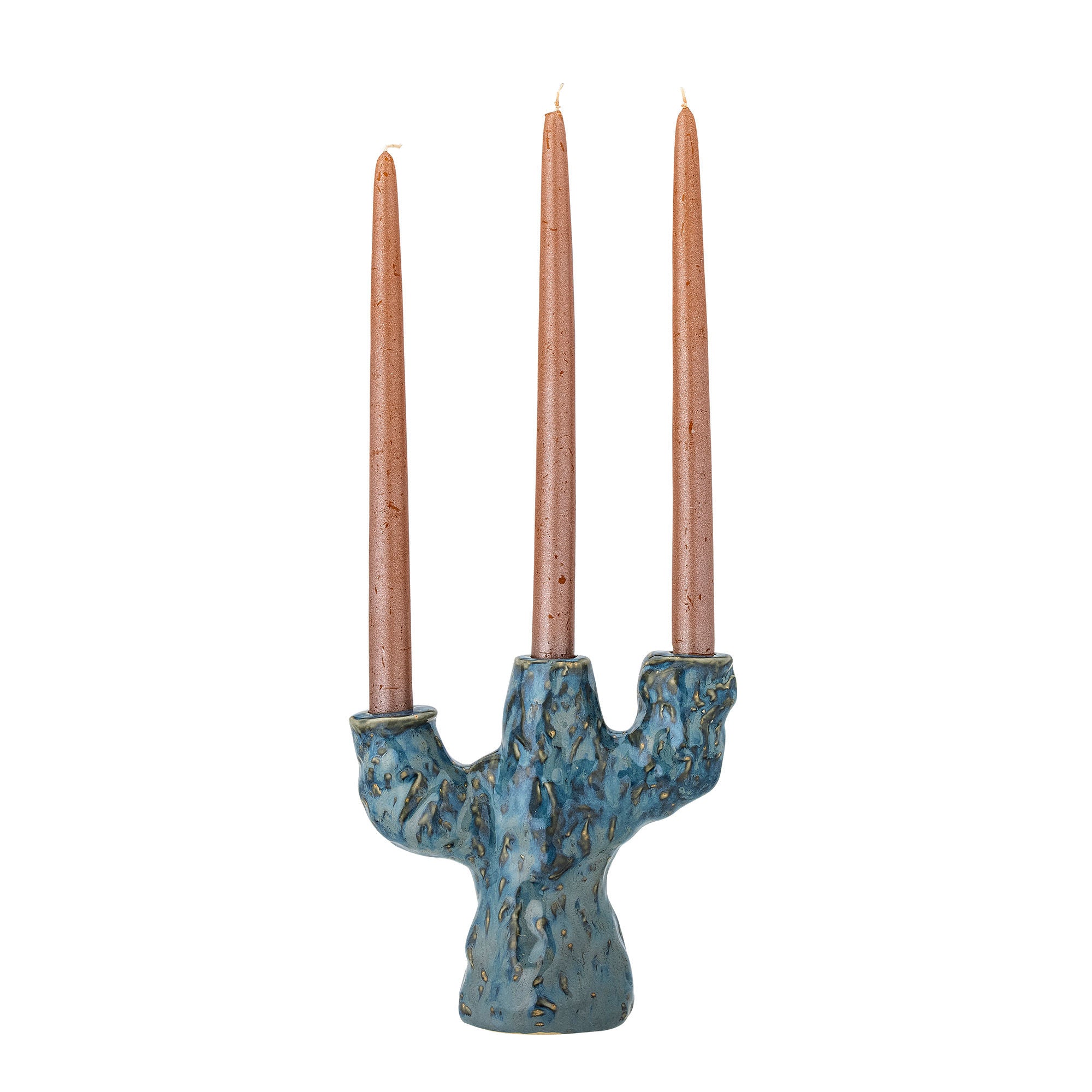 Kreatywna kolekcja Tahoka Candle Holder, Blue, Stoneware